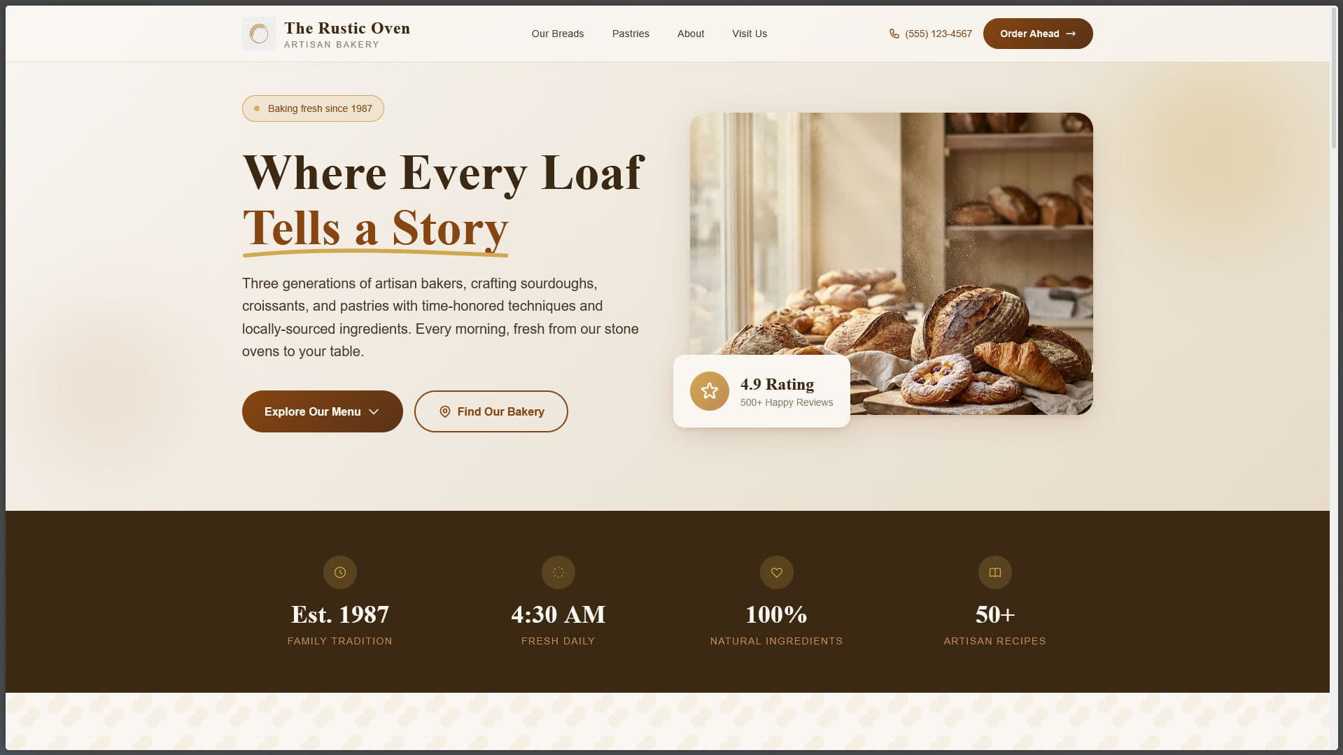 Bakery website Demo